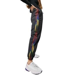 Adidas Originals Women's Adicolor Rainbow Stripe Track Pants Joggers Medium